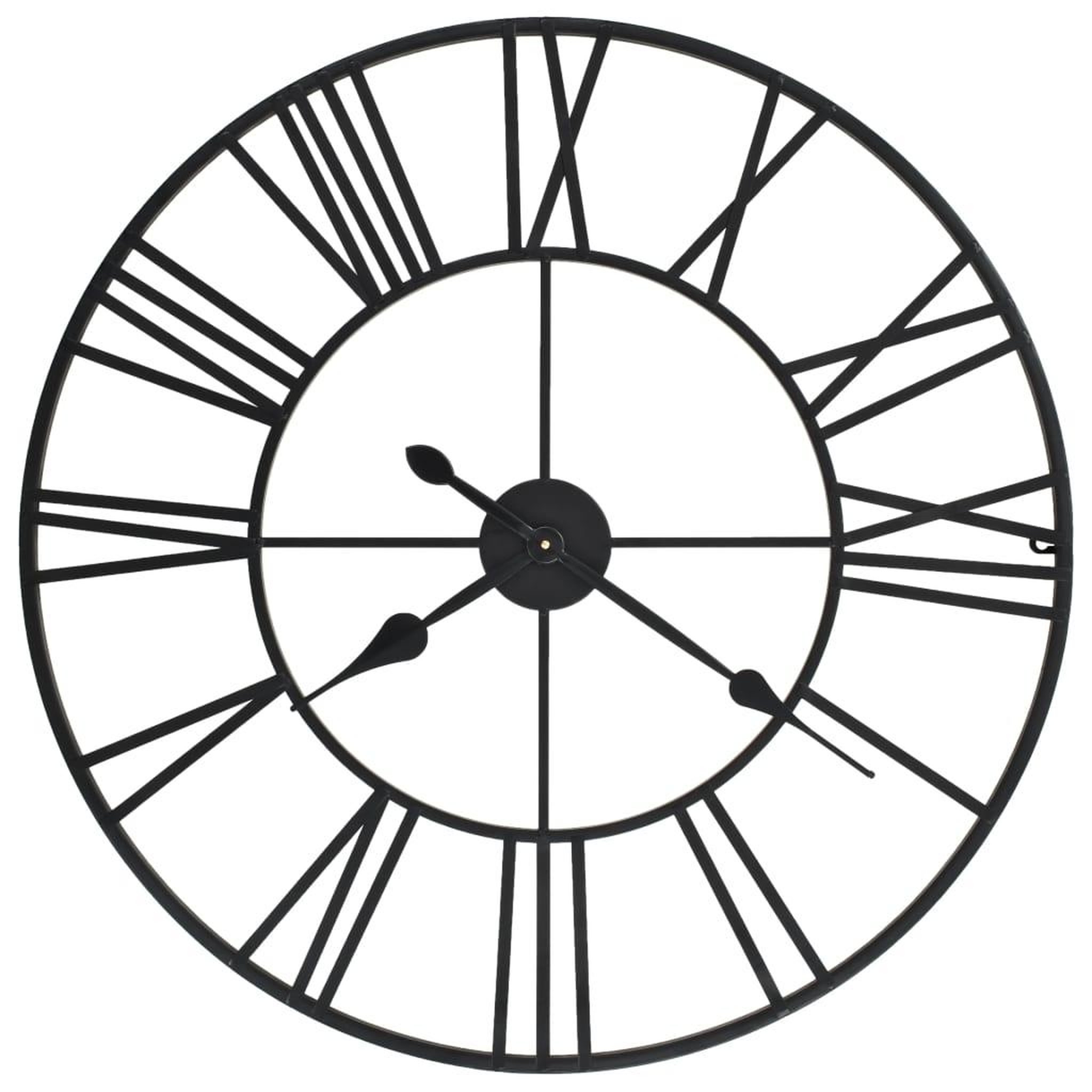 VIDAXL Horloge murale vintage avec mouvement a quartz metal 80 cm xxl