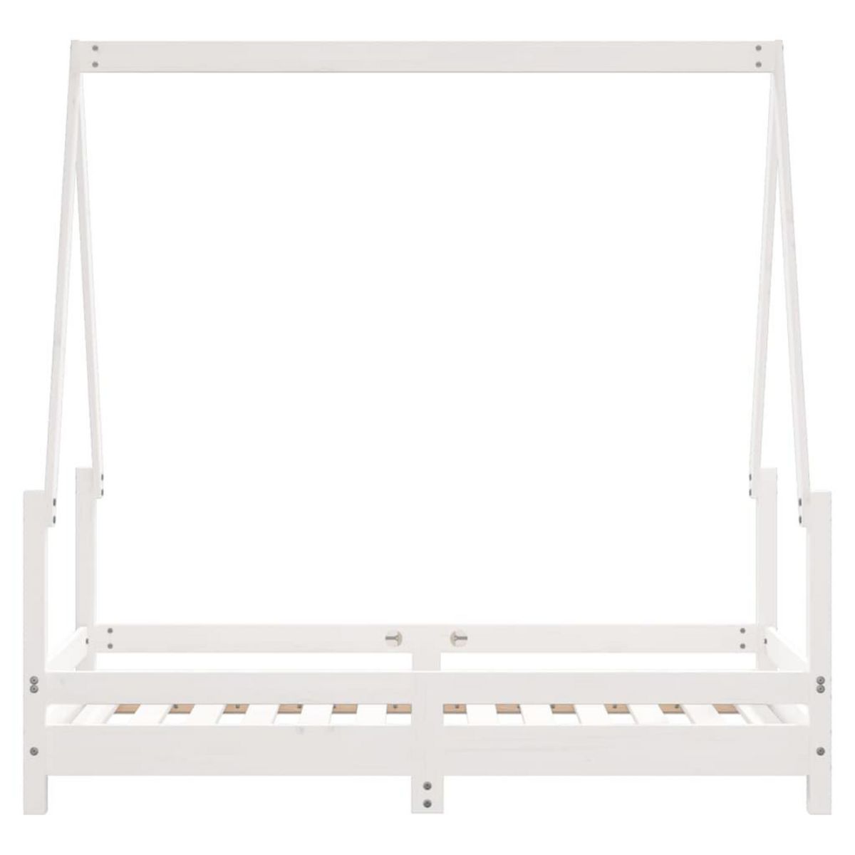 VIDAXL Cadre de lit pour enfant blanc 70x140 cm bois de pin massif