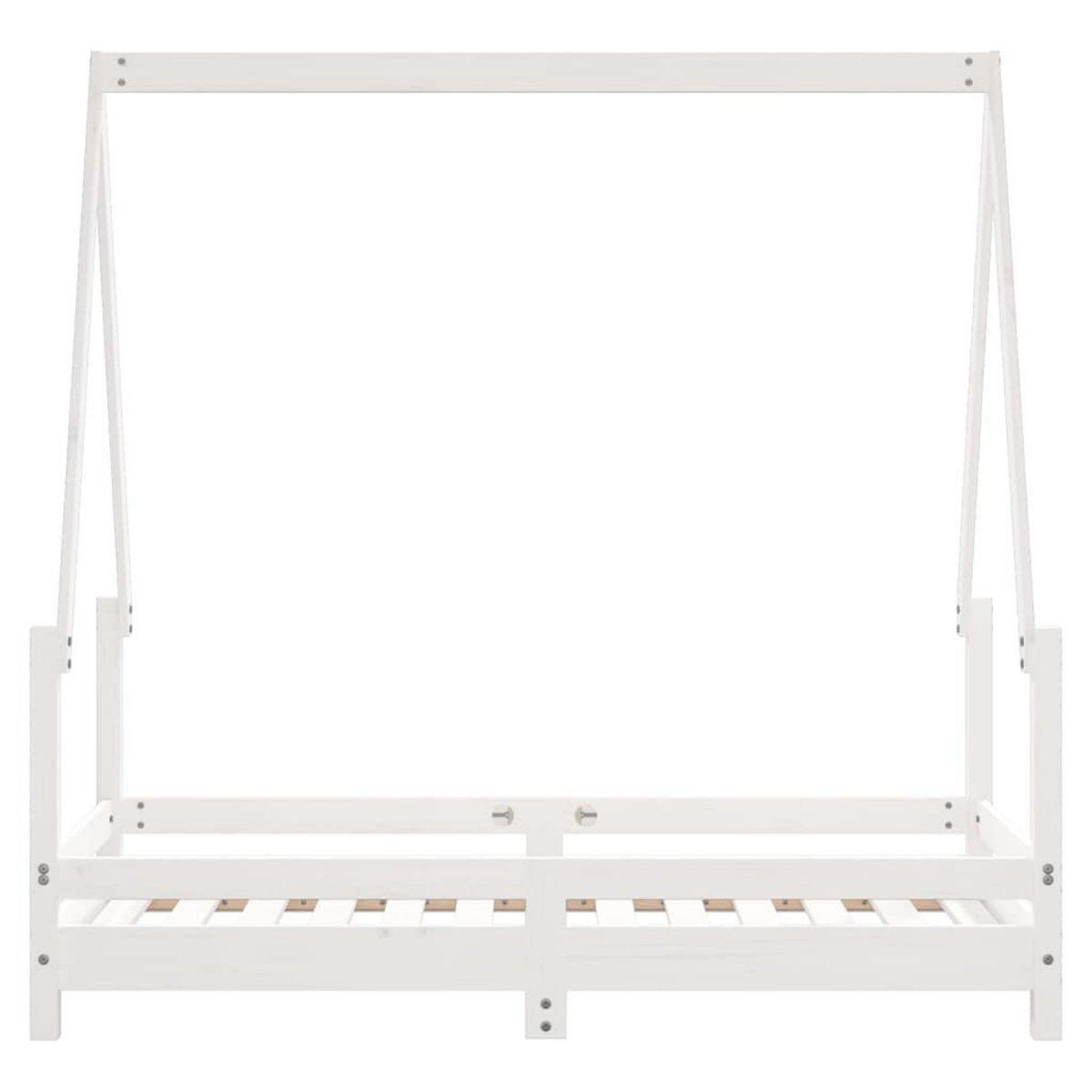 VIDAXL Cadre de lit pour enfant blanc 70x140 cm bois de pin massif
