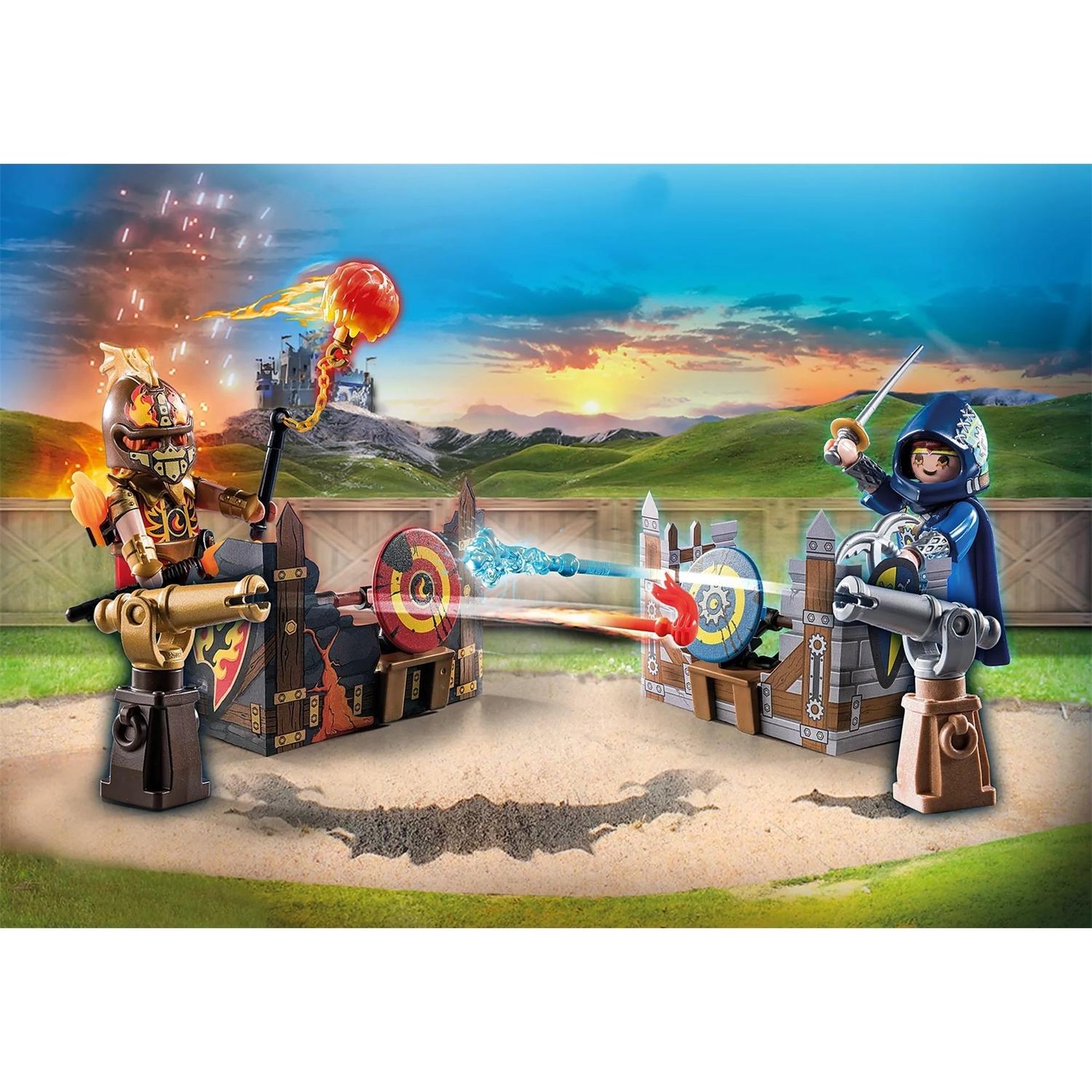 Voir la diapositive 2 : PLAYMOBIL Novelmore Duel Chevalier Novelmore et Burnham Raider