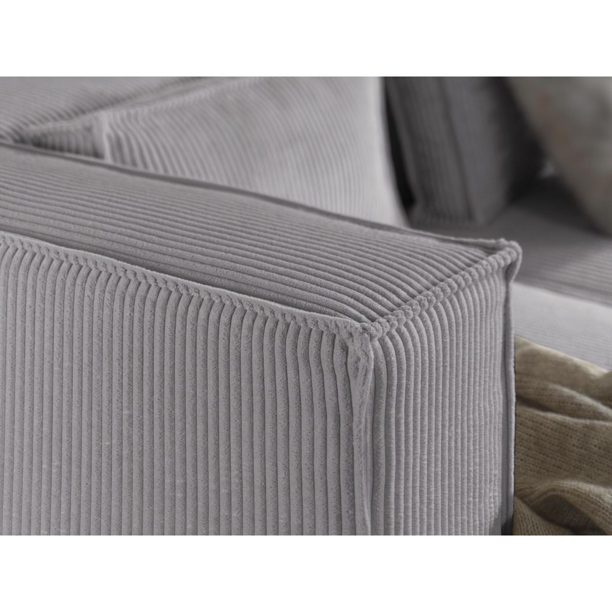 LISA DESIGN Stella - canapé panoramique en u - 7 places - en velours côtelé