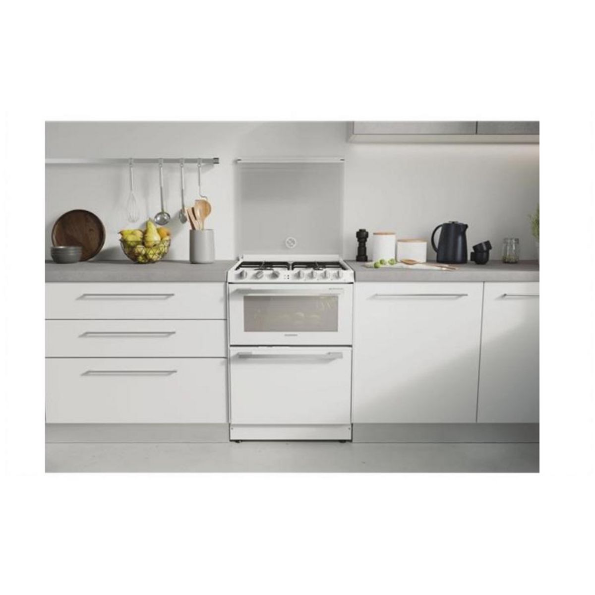 Rosieres Cuisinière gaz combiné lave-vaisselle 60cm 6c 56db blanc - TR4GNORB/1