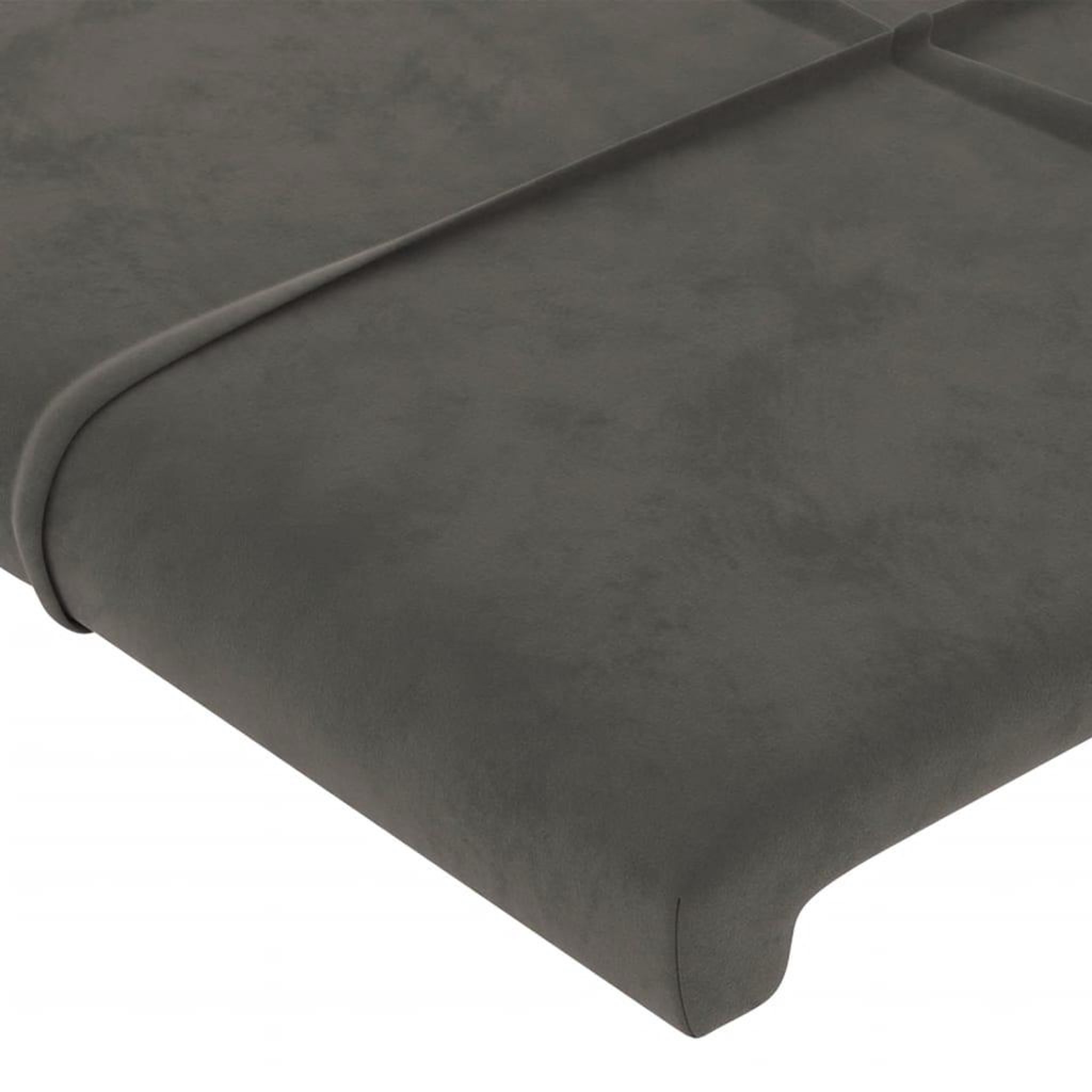 Voir la diapositive 5 : VIDAXL Tete de lit avec oreilles Gris fonce 147x23x78/88 cm Velours