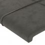 Voir la diapositive 5 : VIDAXL Tete de lit avec oreilles Gris fonce 147x23x78/88 cm Velours