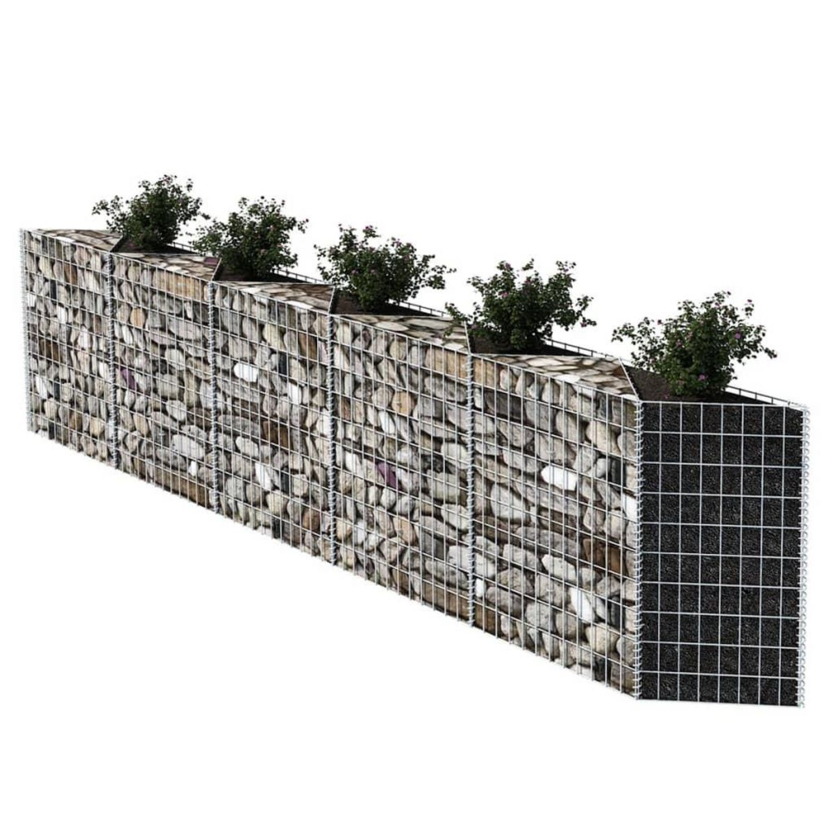 VIDAXL Panier de gabion Acier galvanise 300x30x100 cm