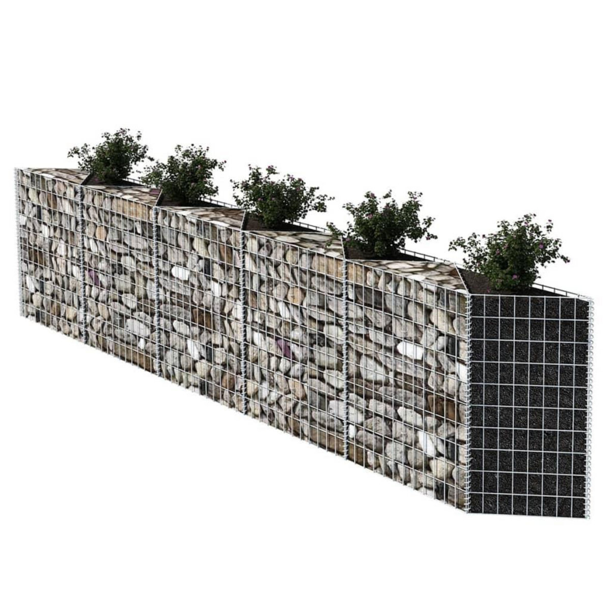 VIDAXL Panier de gabion Acier galvanise 300x30x100 cm