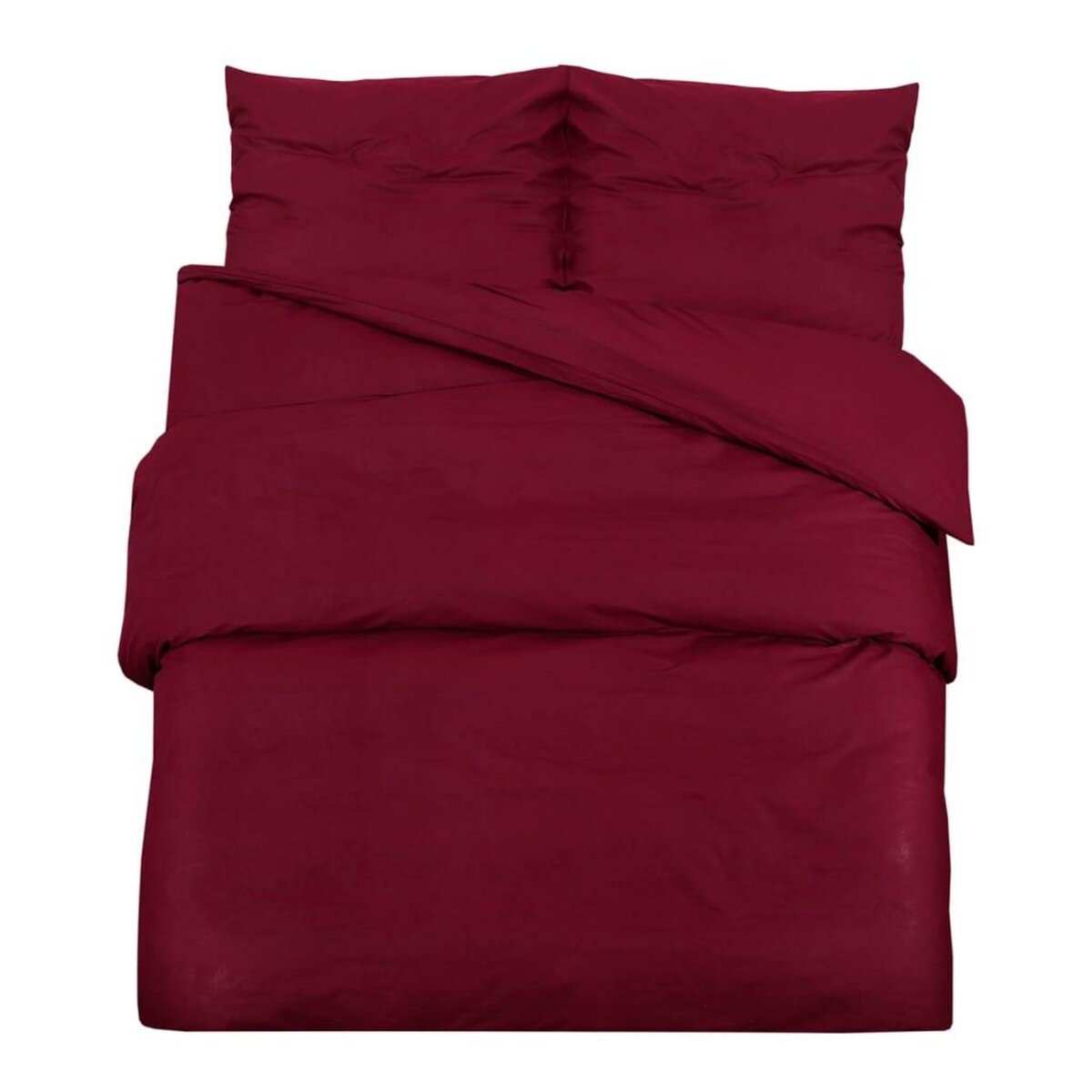 VIDAXL Ensemble de housse de couette Bordeaux 155x220 cm Microfibre