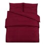 Voir la diapositive 2 : VIDAXL Ensemble de housse de couette Bordeaux 155x220 cm Microfibre