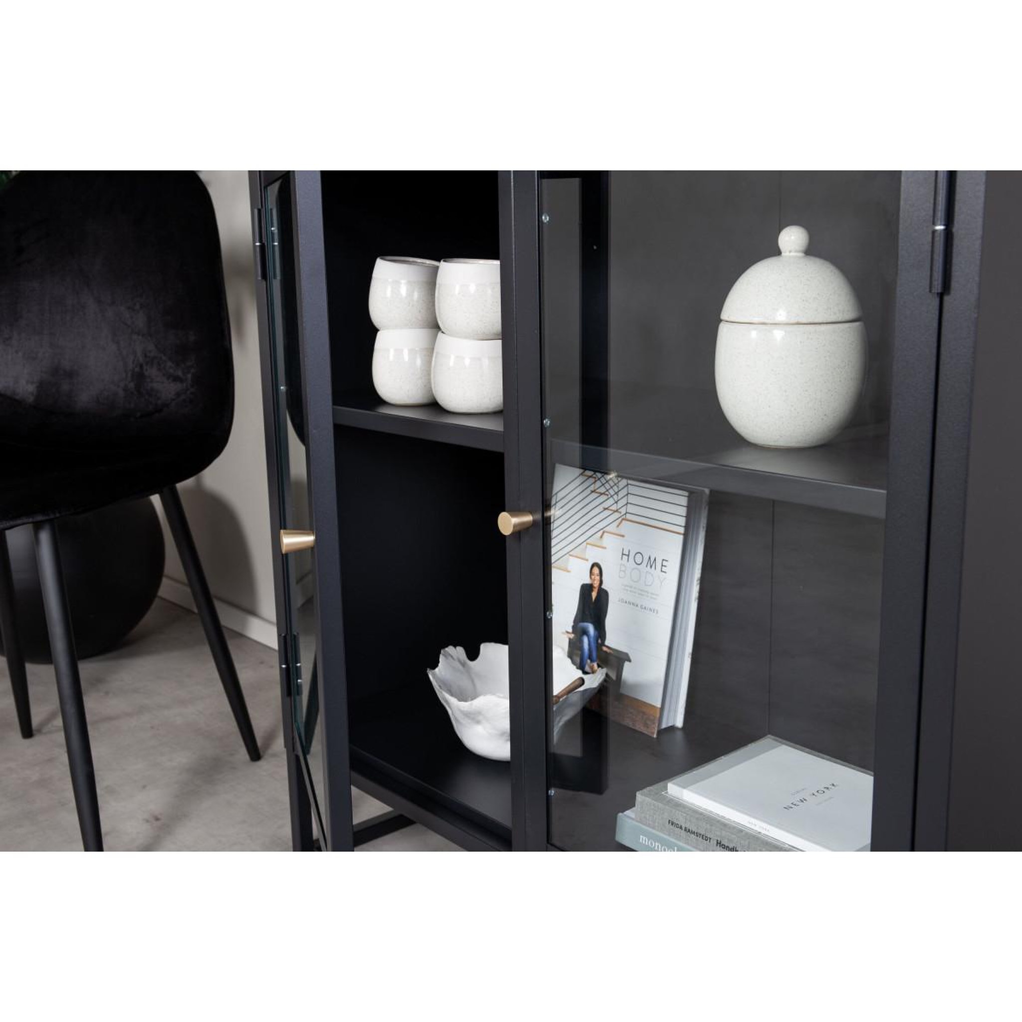 Voir la diapositive 6 : Paris Prix Vitrine 2 portes  bakal  85cm noir