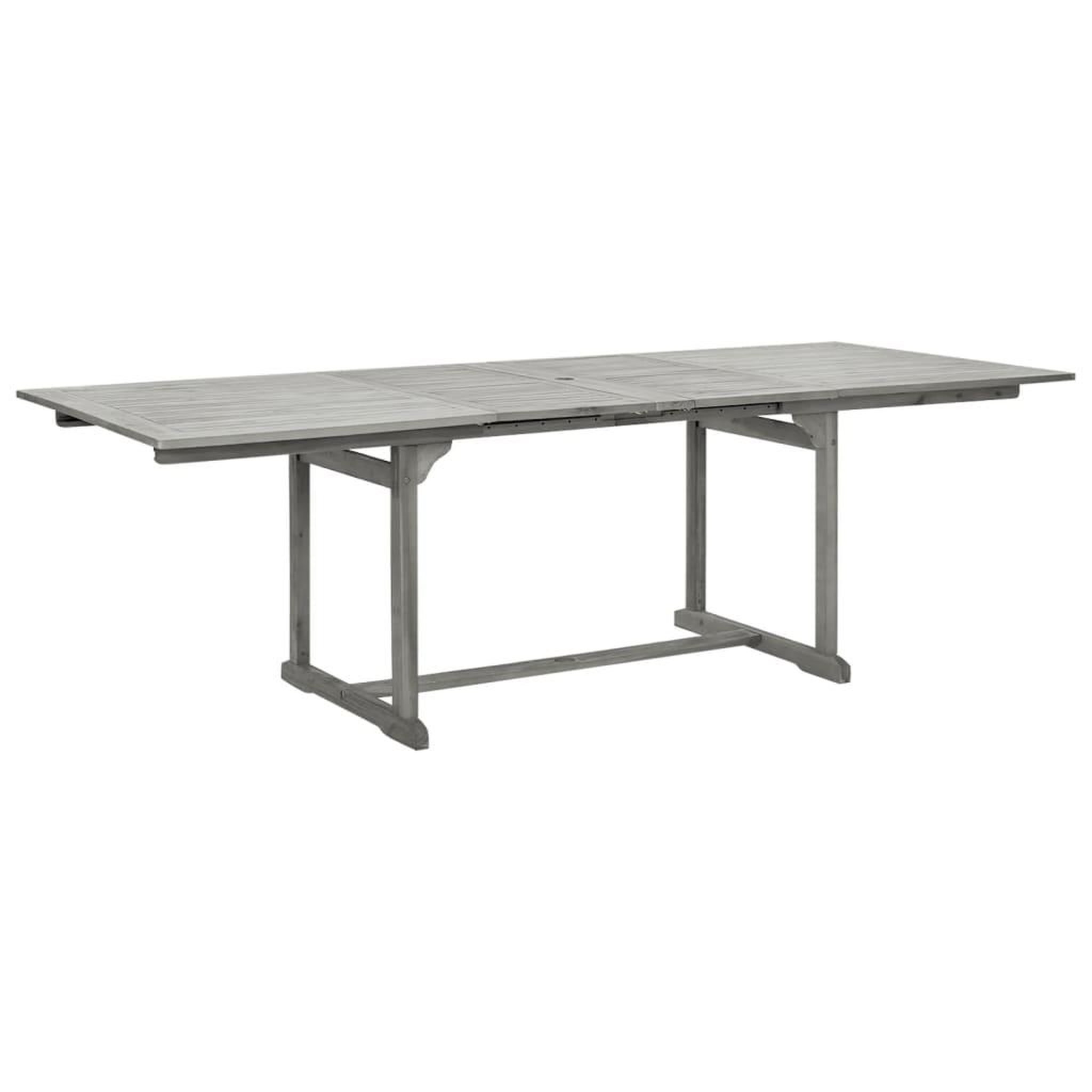 Voir la diapositive 2 : VIDAXL Table a dîner de jardin (160-240)x100x75cm Bois d'acacia massif