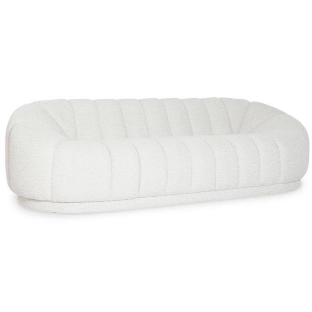 Paris Prix Canapé Design 3 Places Bouclette  Terrence  220cm Crème