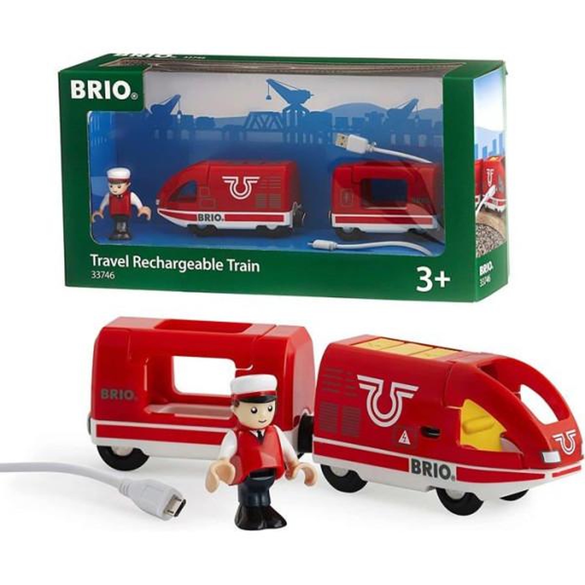 Voir la diapositive 2 : Brio Train de voyageur rechargeable brio - circuit de train en bois - ravensburger - rouge - mixte des 3 ans