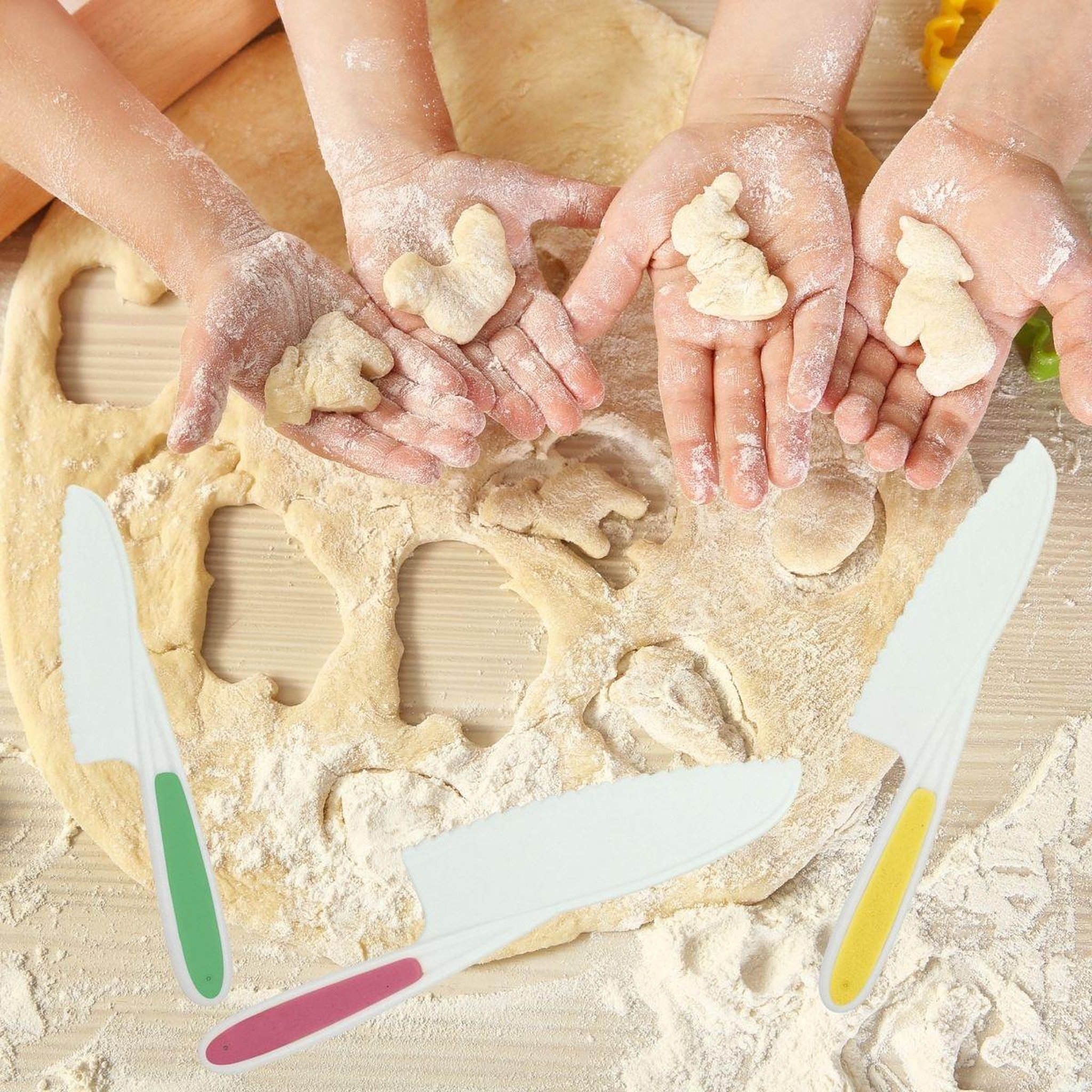 Voir la diapositive 2 : Fackelmann 3 couteaux de cuisine pour enfants 22 à 27 cm Fackelmann Mini Monster