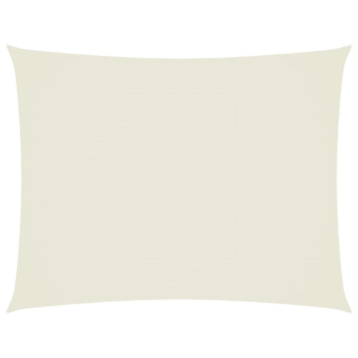 VIDAXL Voile de parasol tissu oxford rectangulaire 3x4 m creme