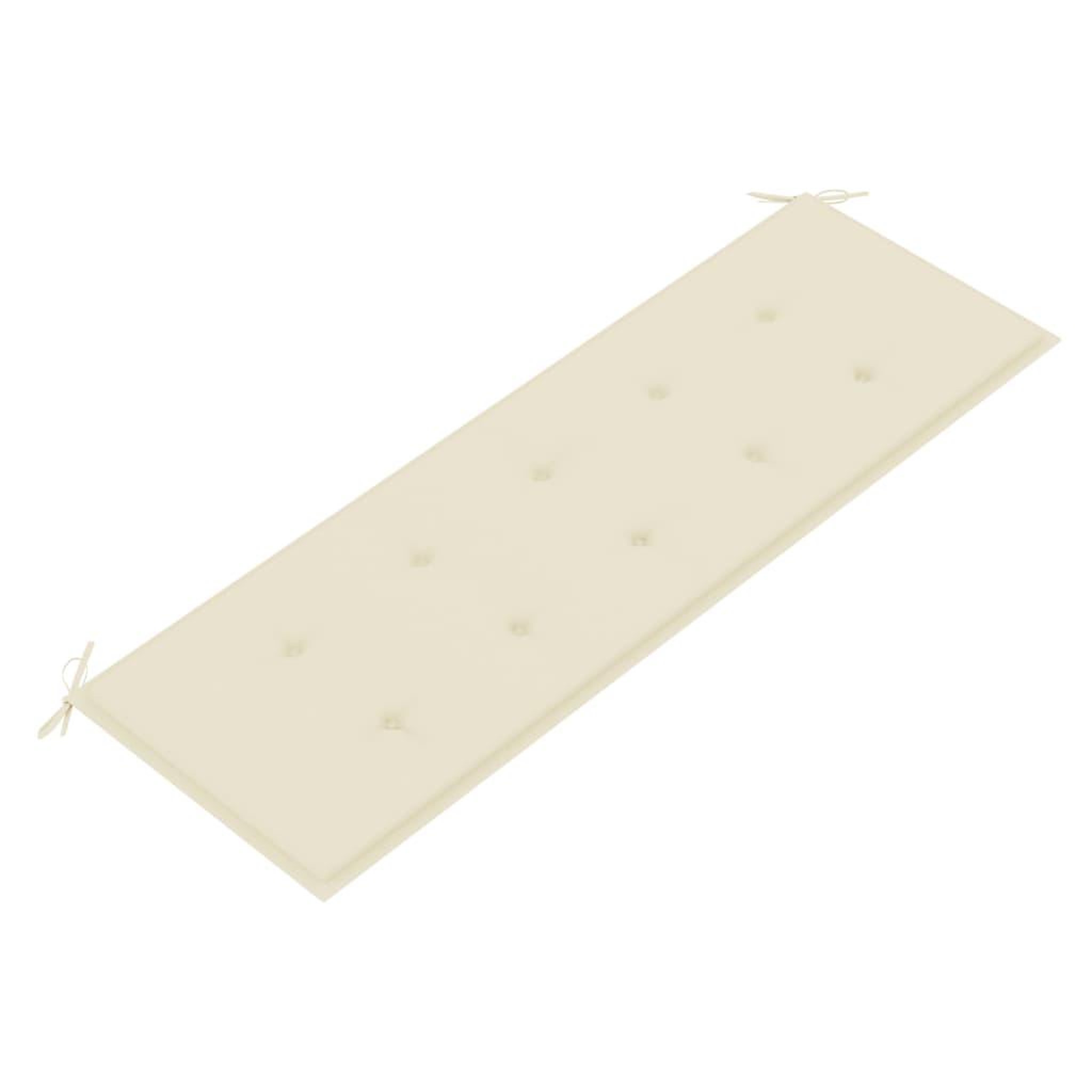 Voir la diapositive 5 : VIDAXL Banc Batavia avec coussin creme 150 cm Bois de teck massif