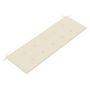 Voir la diapositive 5 : VIDAXL Banc Batavia avec coussin creme 150 cm Bois de teck massif