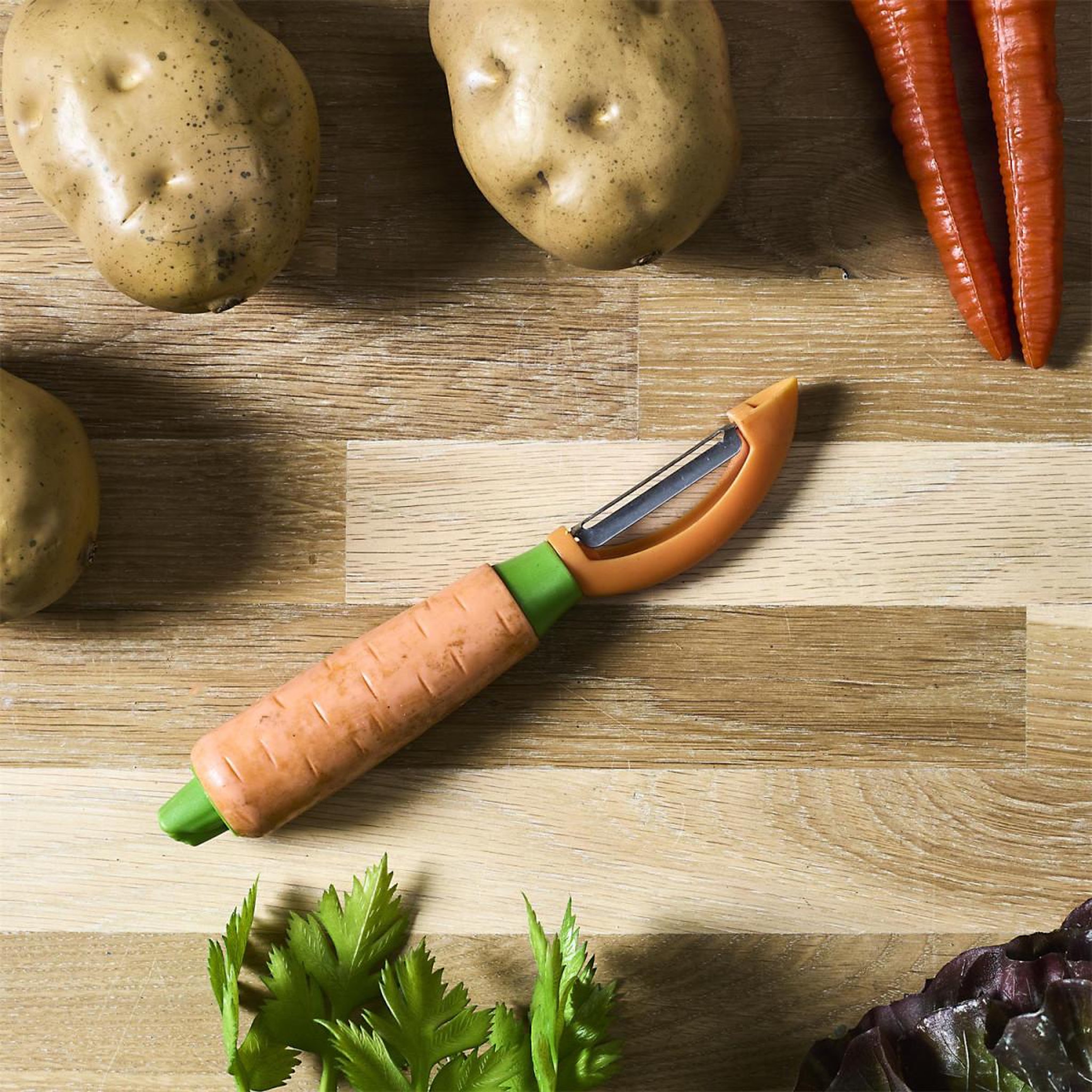 Voir la diapositive 3 : COOK CONCEPT Éplucheur à légumes  carotte  19cm orange