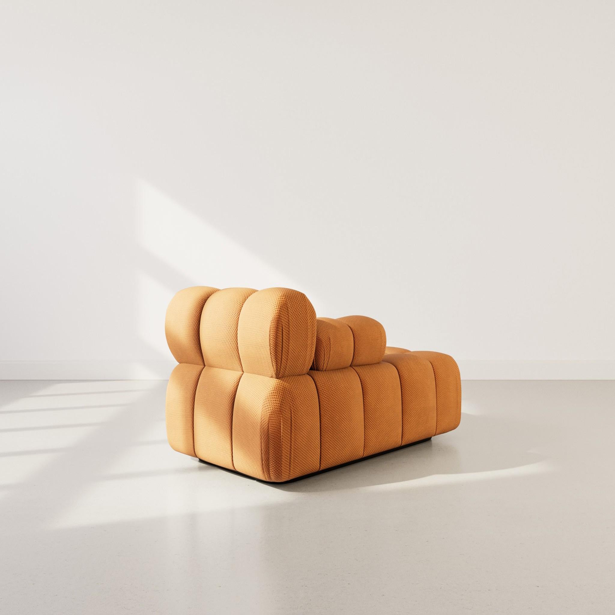 Voir la diapositive 5 : LISA DESIGN Ruby - module d'assise méridienne gauche en velours texturé