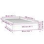 Voir la diapositive 6 : VIDAXL Cadre de lit a LED sans matelas 90x190 cm bois massif
