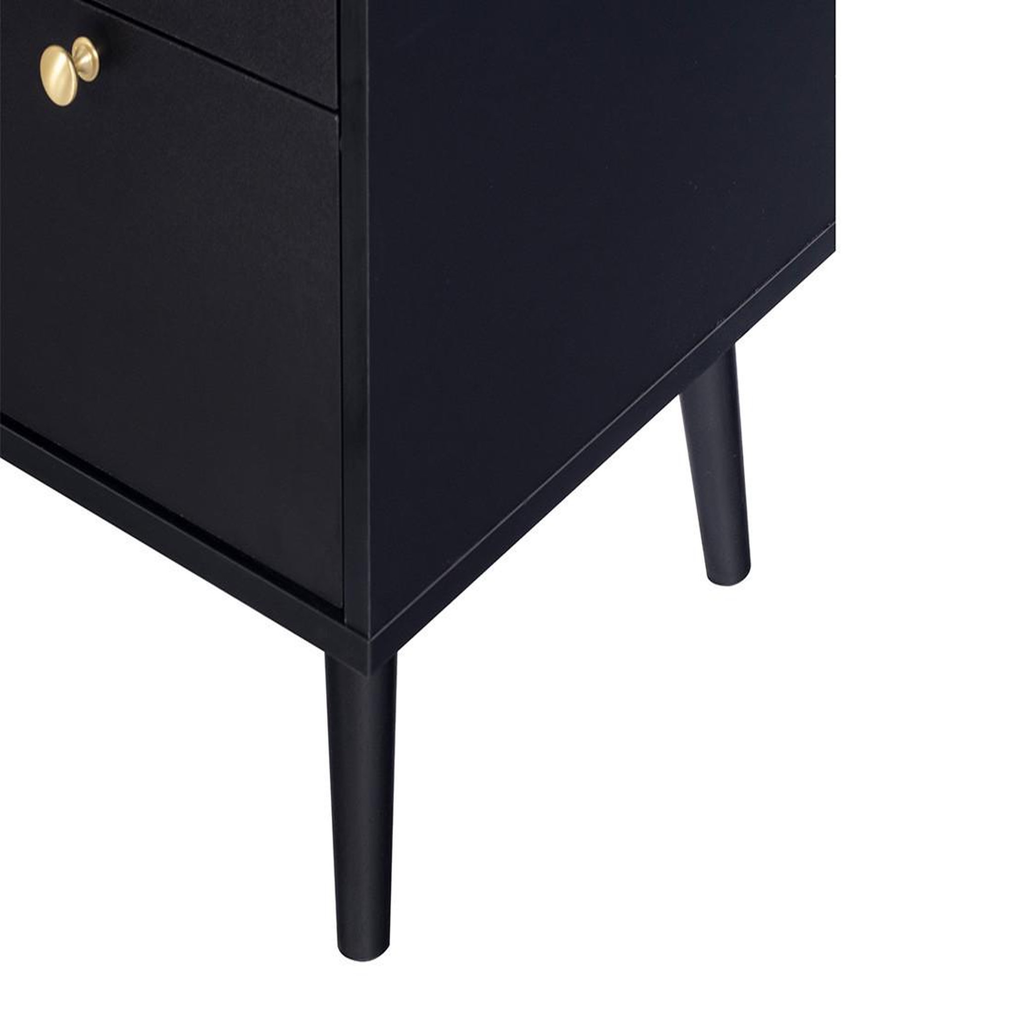 Voir la diapositive 6 : BEST MOBILIER Goto - commode - noir et cannage - 80 cm