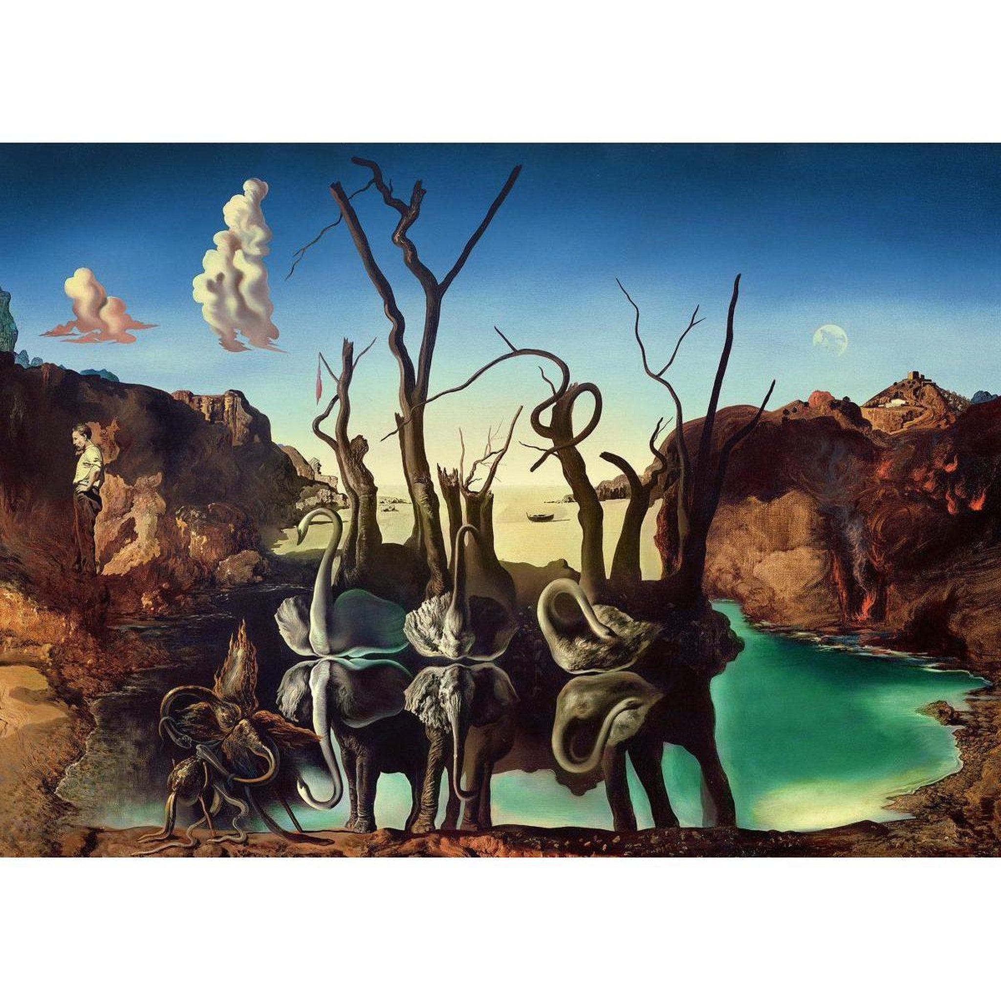 RAVENSBURGER Puzzle 1000 pièces - cygnes se reflétant en éléphants/salvador dali