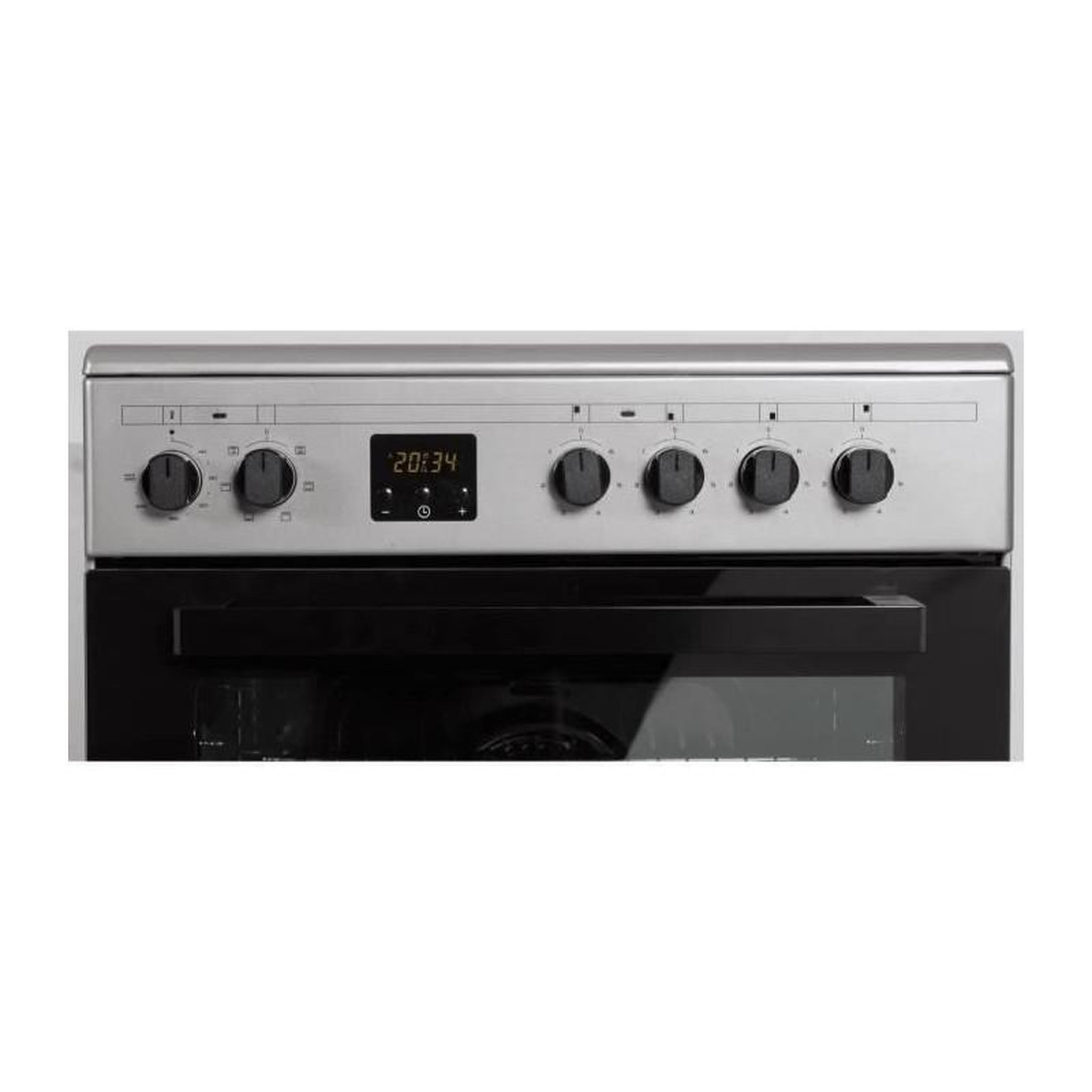 Voir la diapositive 4 : CONTINENTAL EDISON Cuisinière vitrocéramique 4 feux Silver – Continental Edison CECV60FCS