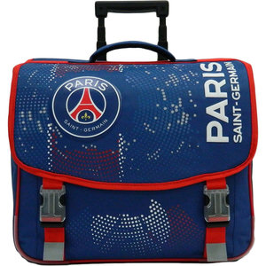 Sac à Dos à Roulettes PSG - 1 Compartiment, Design Avec Logo PSG - Idéal Pour École Ou Voyage