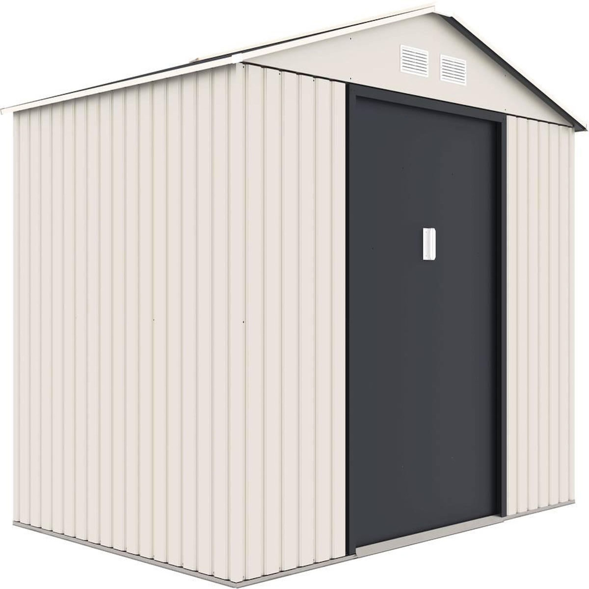 Habitat et Jardin Abri de jardin métal  Nebraska  - 5,29 m2 (4,83 m2 au sol) - Beige