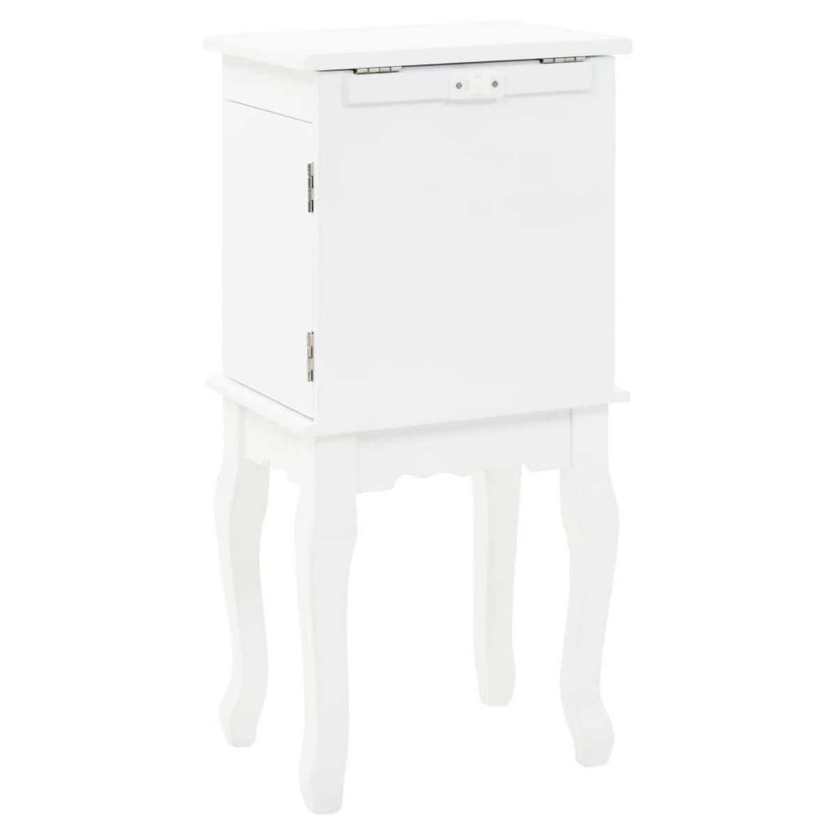 VIDAXL Armoire a bijoux sur pieds Blanc