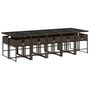 Voir la diapositive 3 : VIDAXL Ensemble a manger de jardin et coussins 11 pcs marron rotin