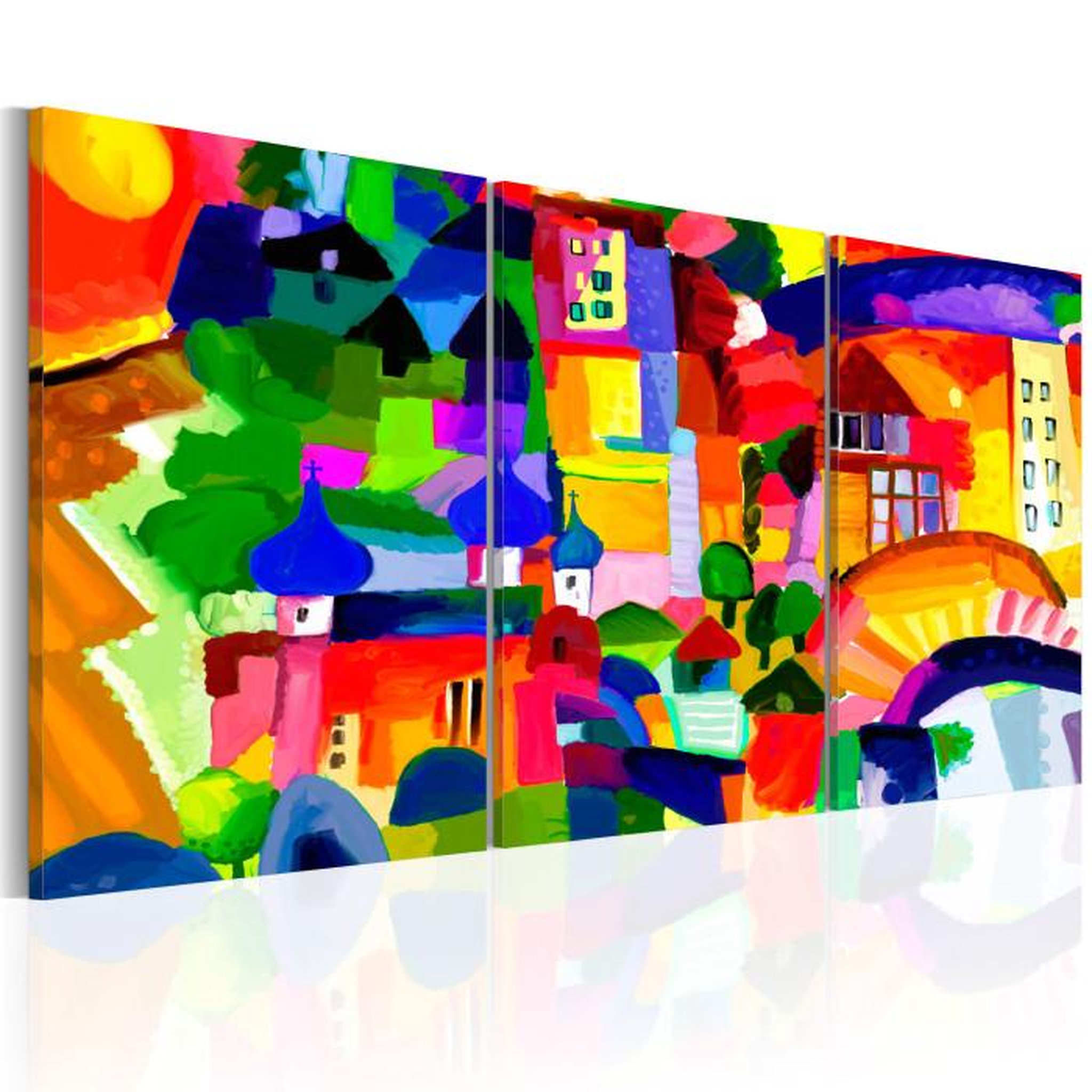 Paris Prix Tableau Imprimé  Colourful Town. Coloris disponibles : Multicolore