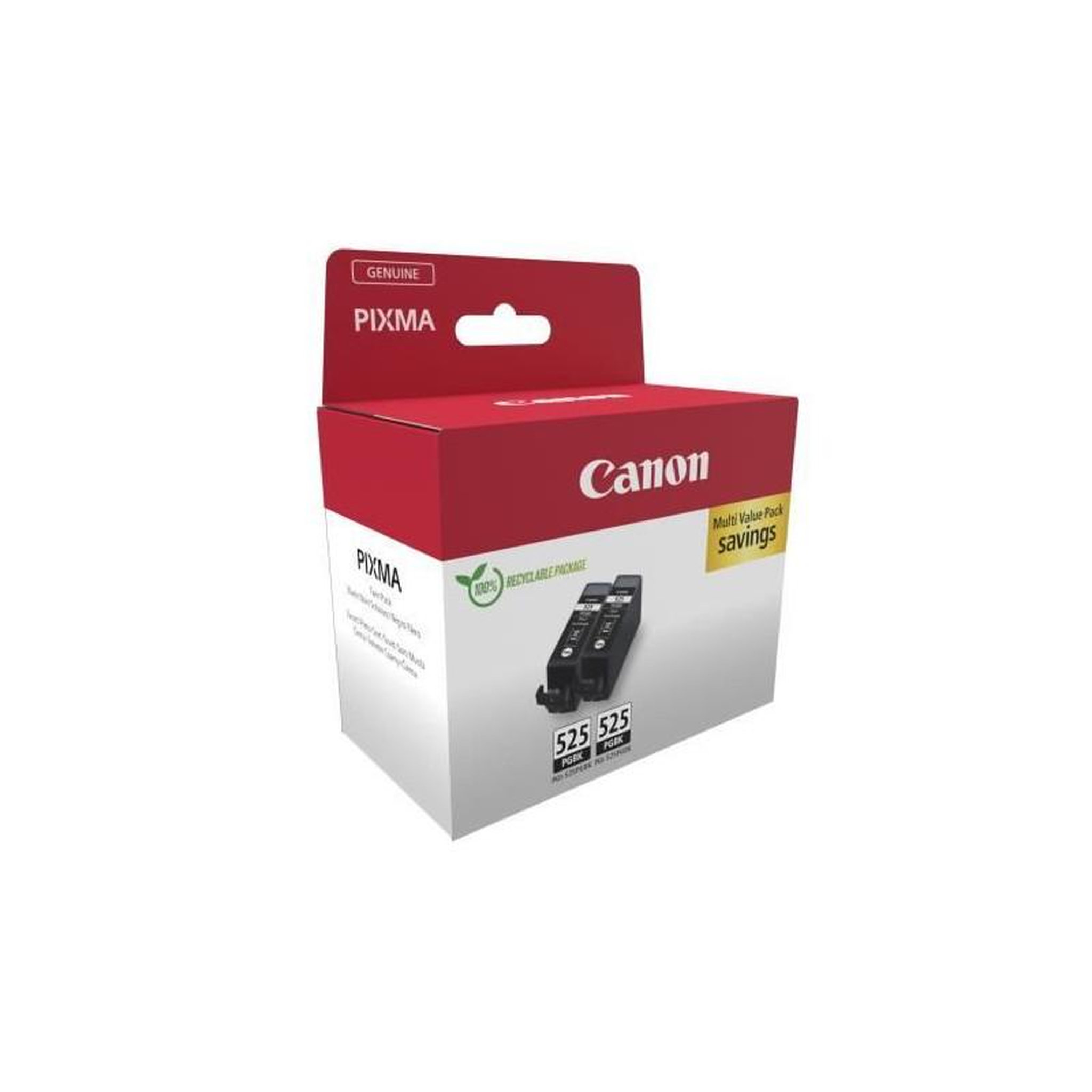 Voir la diapositive 2 : Canon Cartouches d'encre CANON PGI-525 Noir pigmenté - Pack de 2