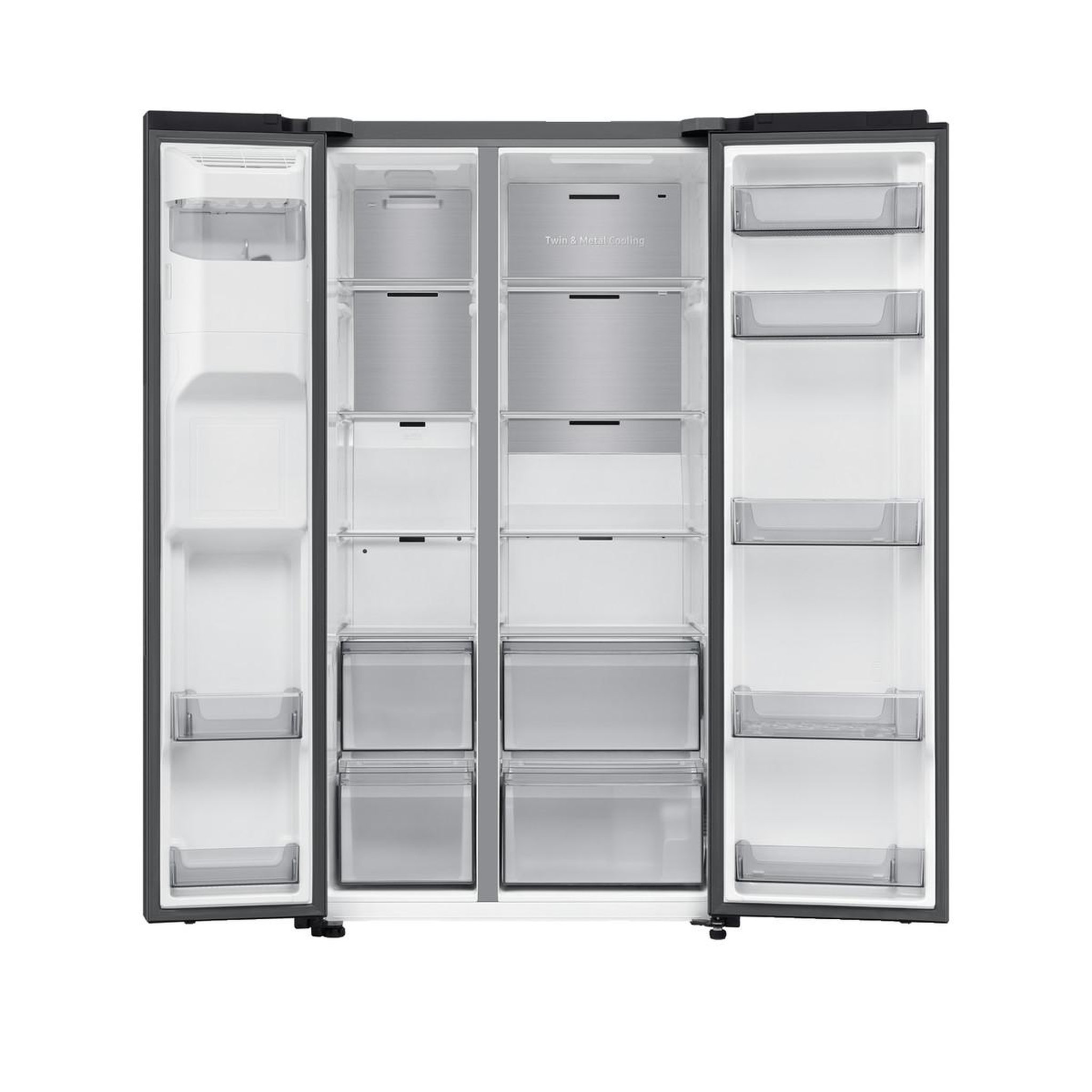 Voir la diapositive 5 : Samsung samsung side-by-side refrigerator rs70f66kcfe black 634l