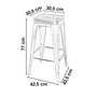 Voir la diapositive 2 : TOILINUX Lot de 4 Tabourets de bar vintage Liv