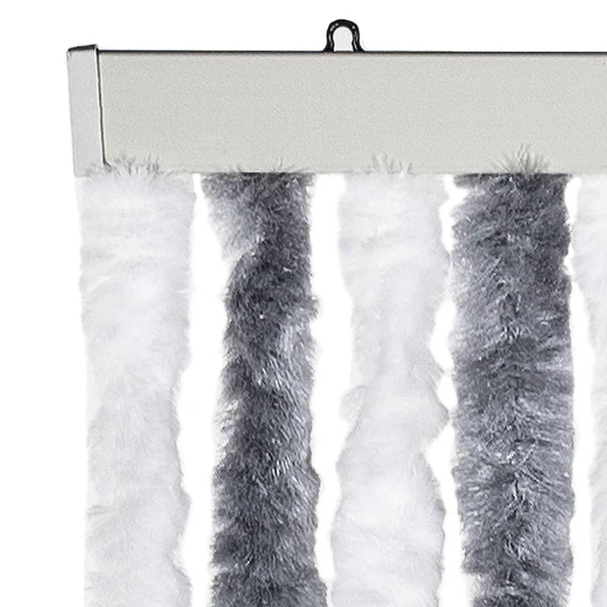 Voir la diapositive 4 : VIDAXL Moustiquaire gris et blanc 118x220 cm chenille