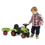 Falk / Falquet Porteur Tracteur Baby Claas avec remorque - Vert