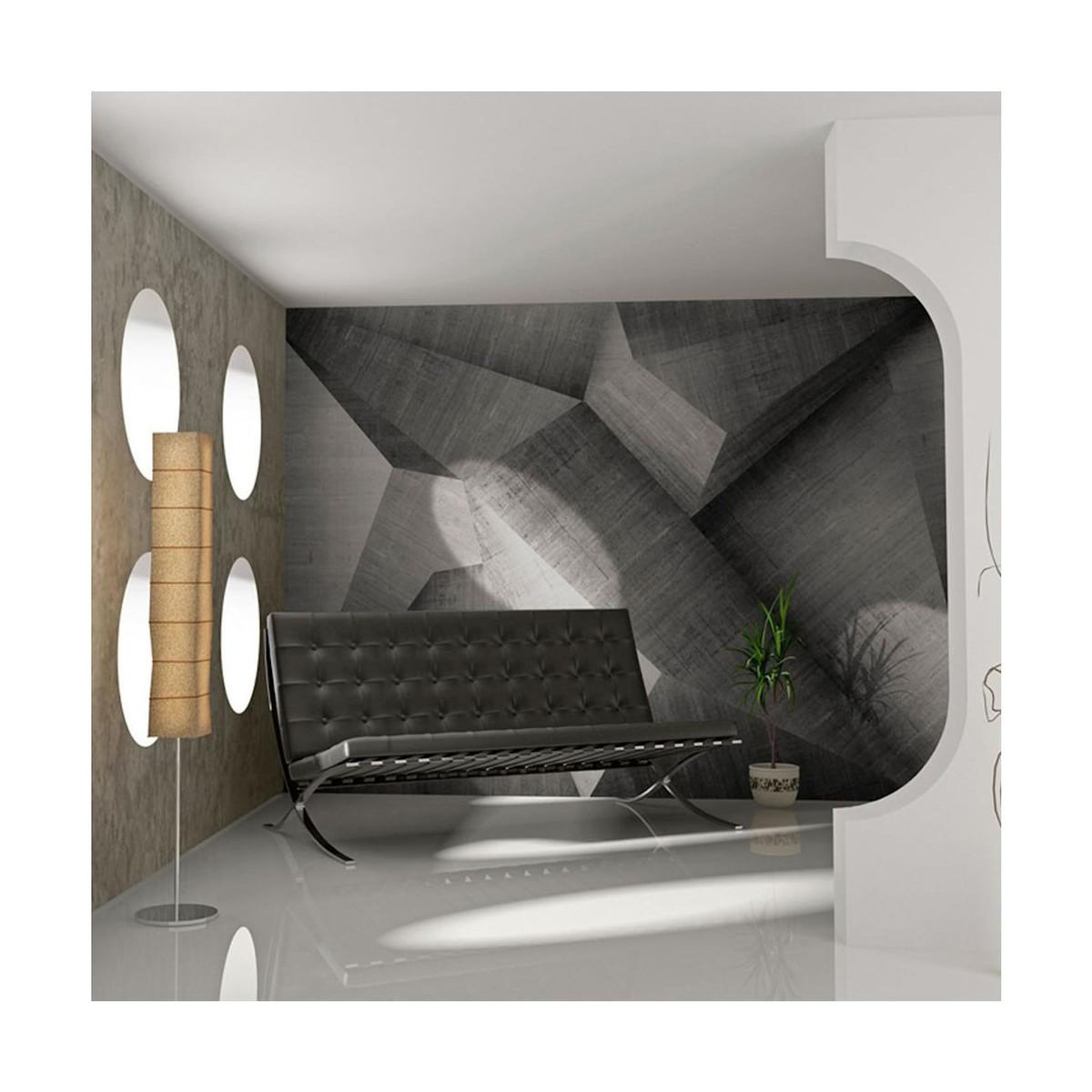 Paris Prix Papier Peint  Béton Illusion D'optique