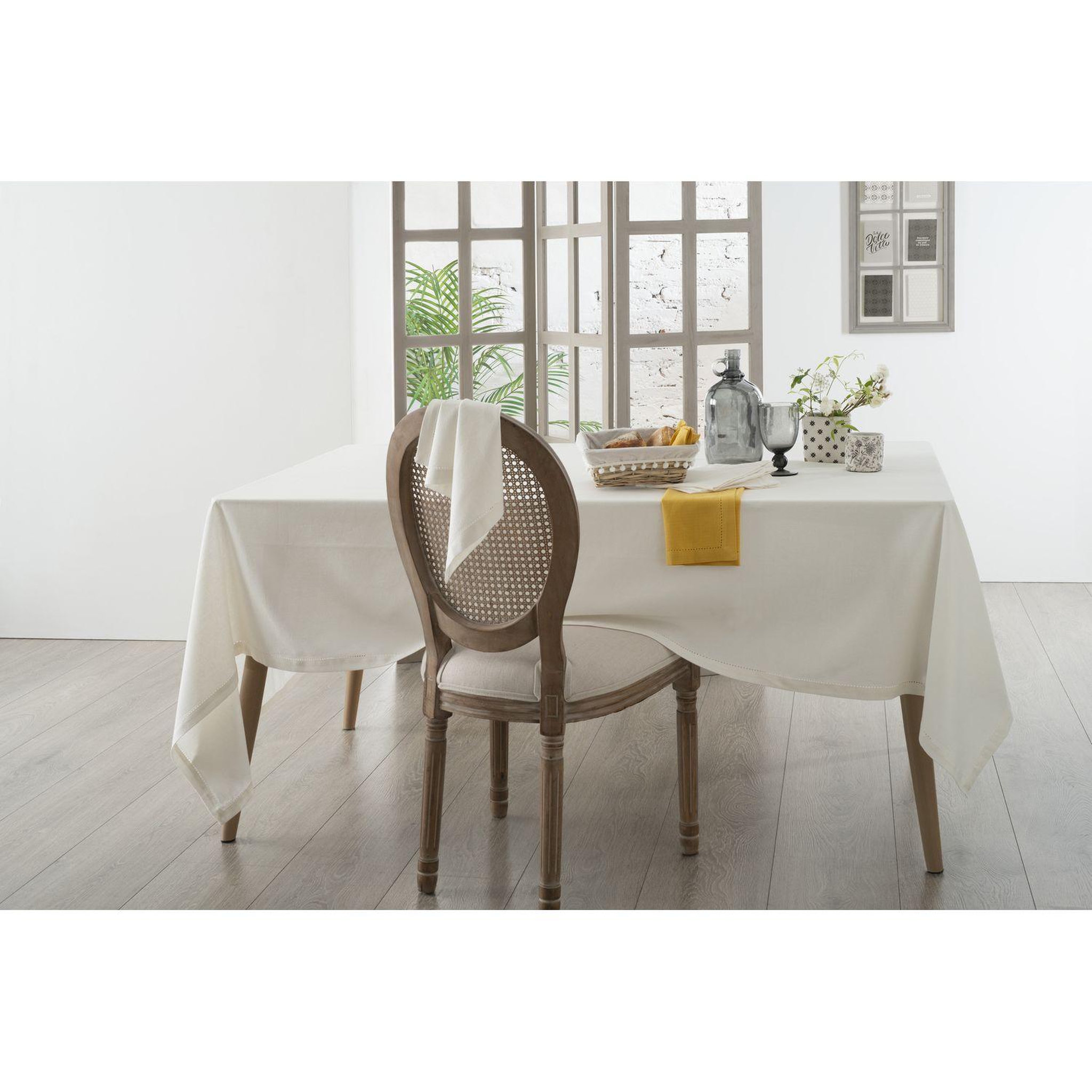 Voir la diapositive 2 : ATMOSPHERA Nappe rectangulaire jane en coton