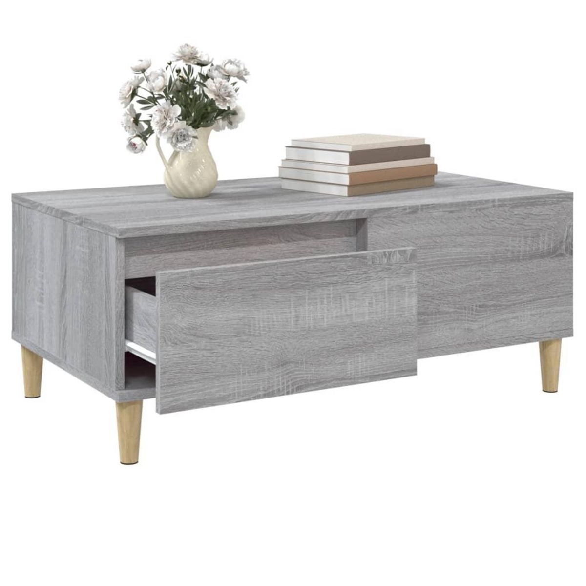 VIDAXL Table basse Sonoma gris 90x50x36,5 cm Bois d'ingenierie