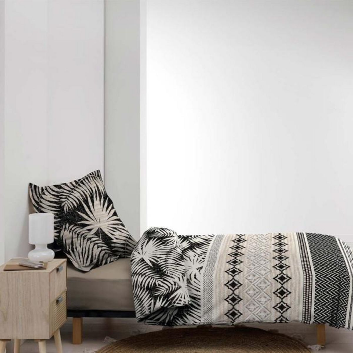 Paris Prix Parure de Lit 2 Pièces  Oriane  140x200cm Naturel