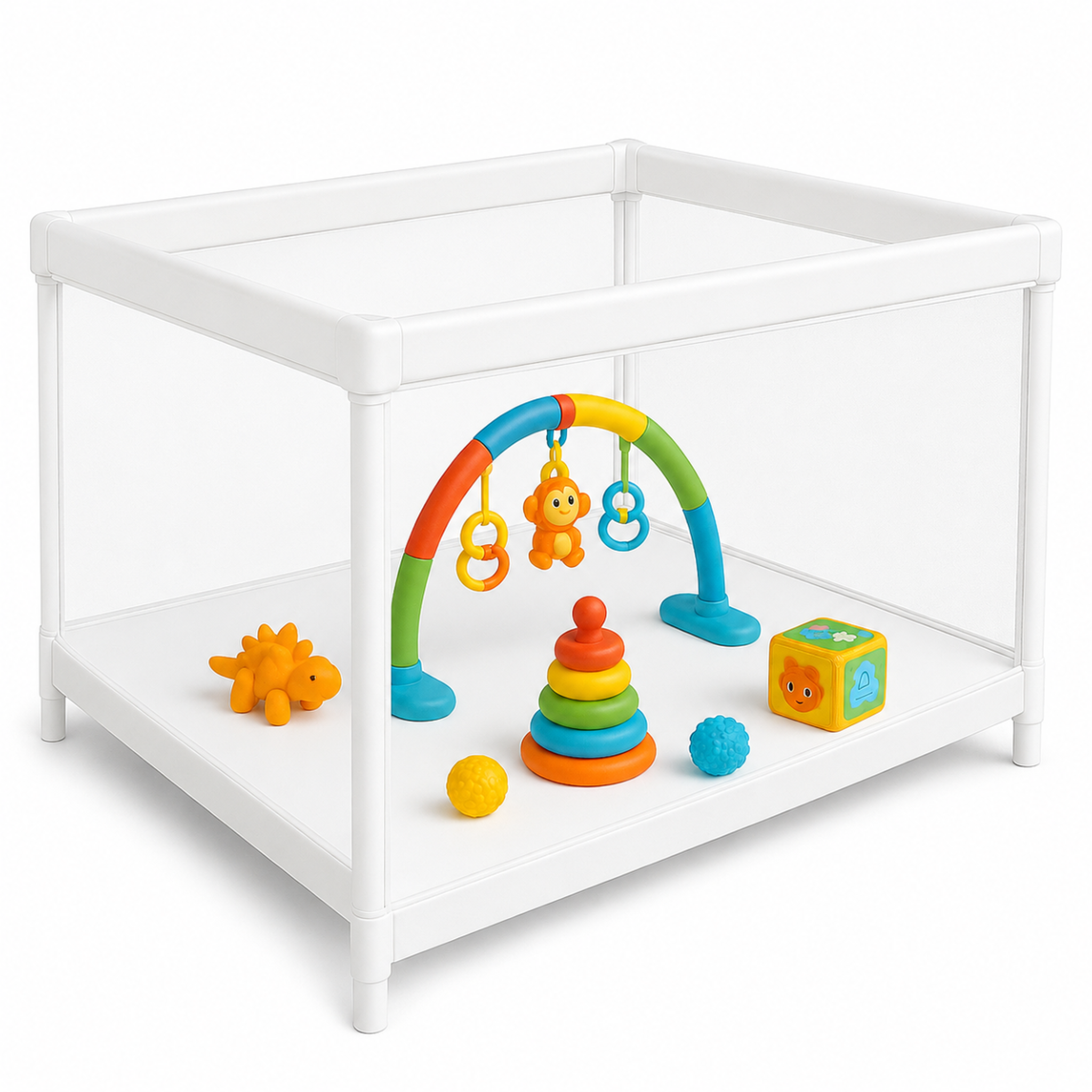 Voir la diapositive 3 : CH'TI BOUT Matelas de fond de parc 95 x 95 x 2.5 cm - coton a enduction acrylique