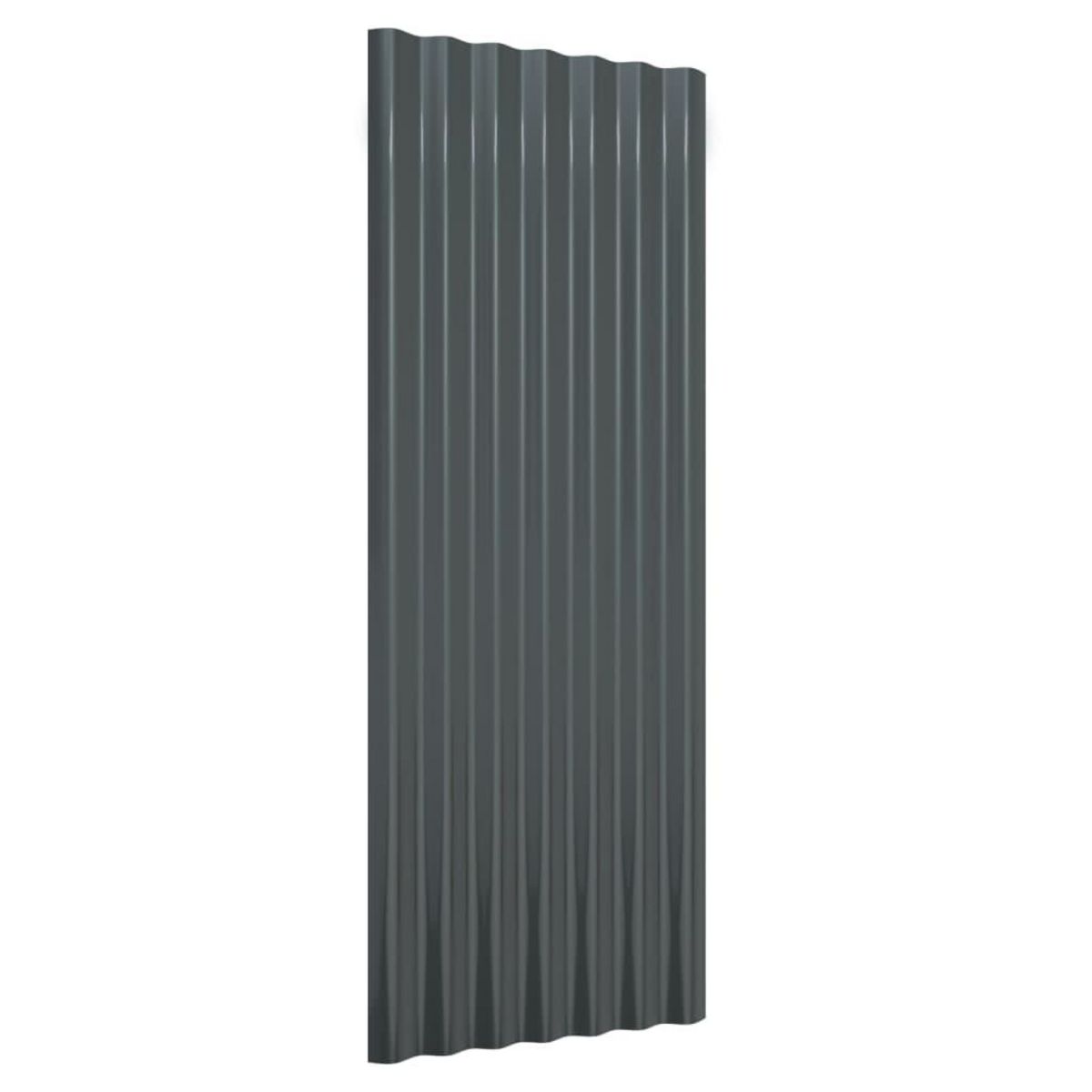 VIDAXL Panneaux de toiture 12 pcs Acier Anthracite 100x36 cm