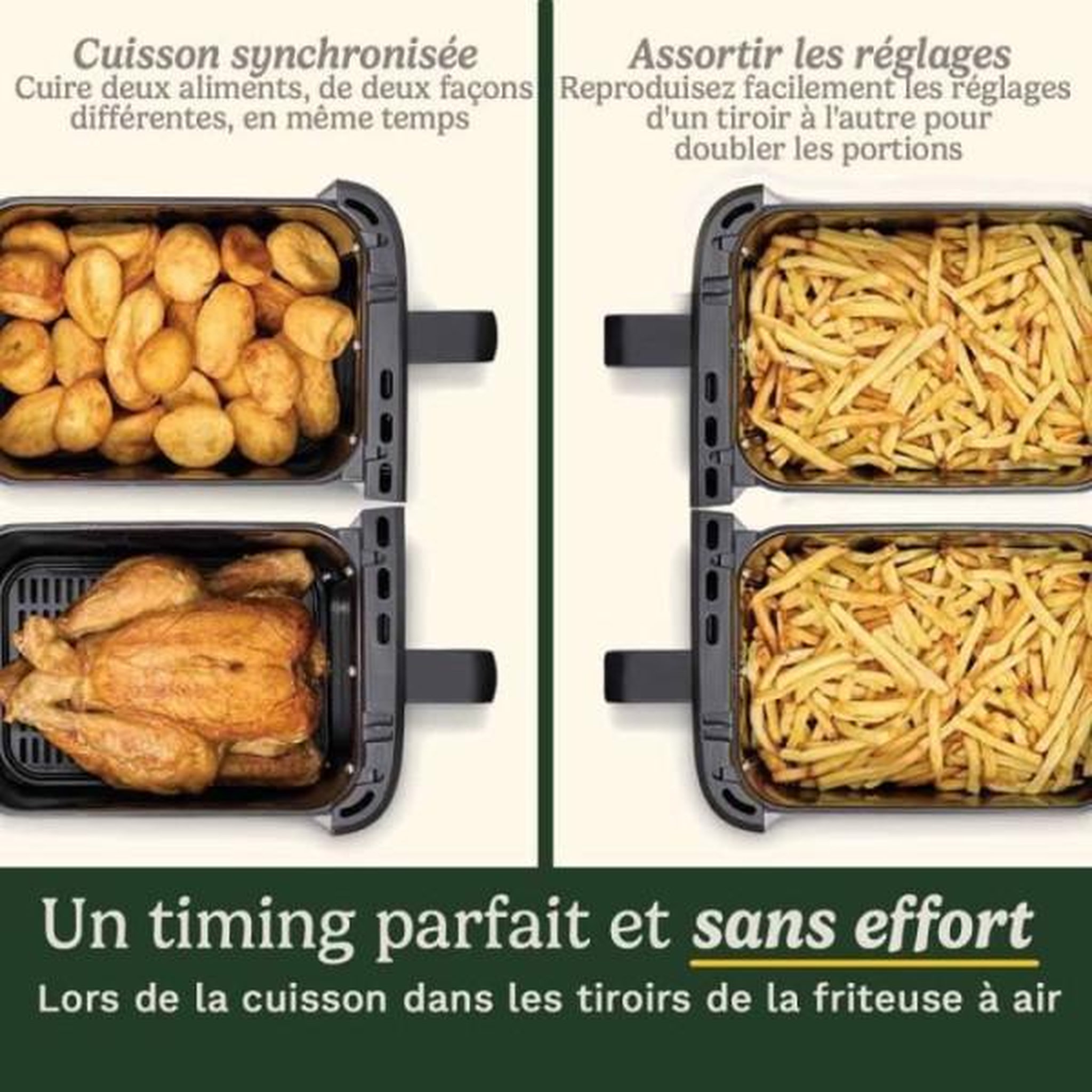 Voir la diapositive 6 : Cuisinart Friteuse sans huile trizone aft13xsse