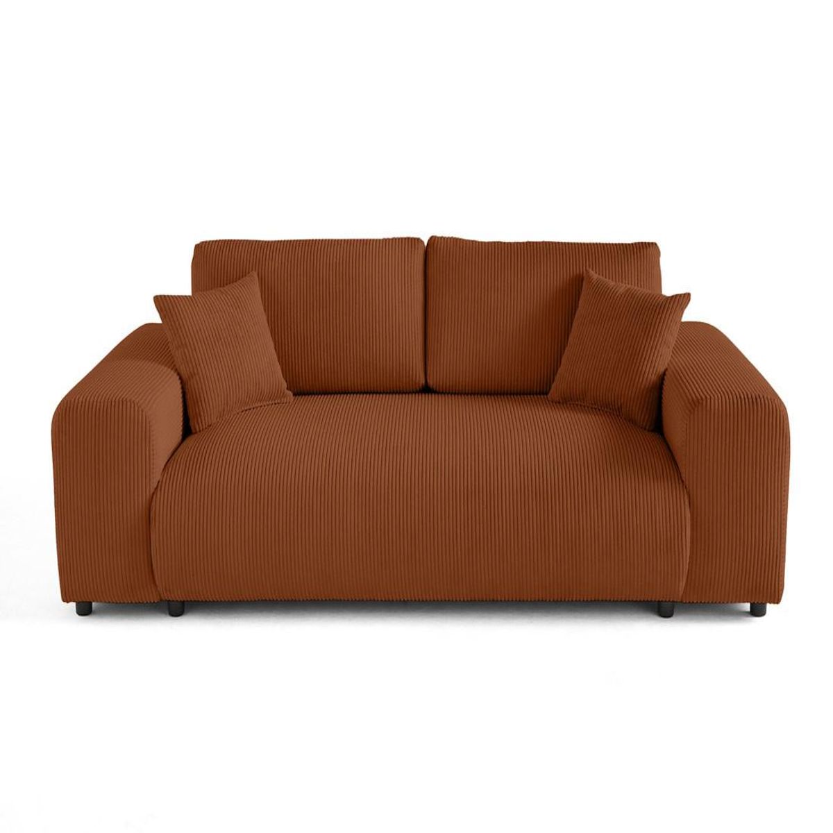 LISA DESIGN Garance - canapé droit 3 places - en velours côtelé