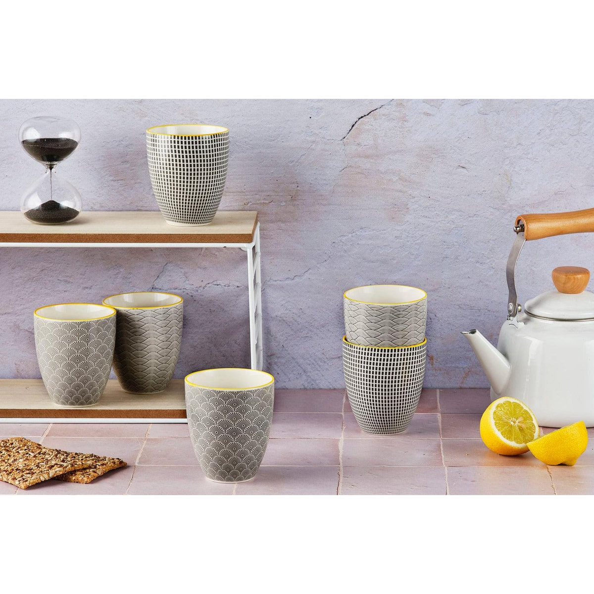 BJORN Mug PATTERN 30cl - 6 pièces - Eclipse