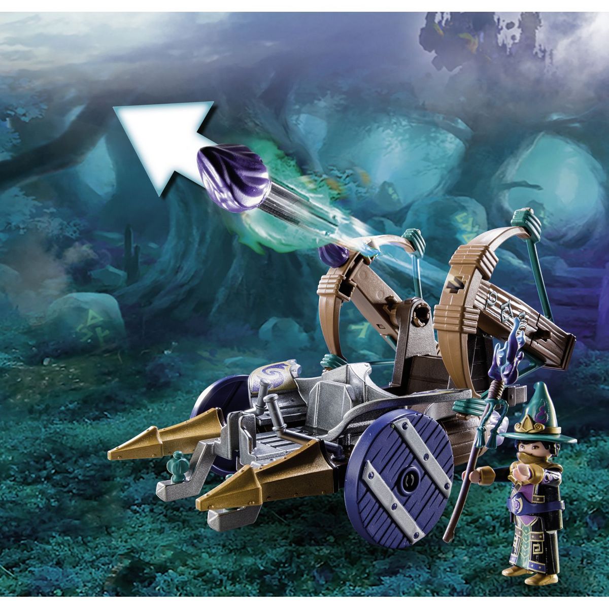 PLAYMOBIL 70748 Novelmore - Violet Vale - Véhicule catapulte