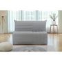 Voir la diapositive 2 : MARKET24 Banquette BZ 2 places BECCI - Tissu gris - Matelas Bultex - L142 x P101 x H95cm - Fabrication française