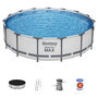 Voir la diapositive 7 : BESTWAY Piscine tubulaire ronde - 457x107cm - STEEL PRO MAX™
