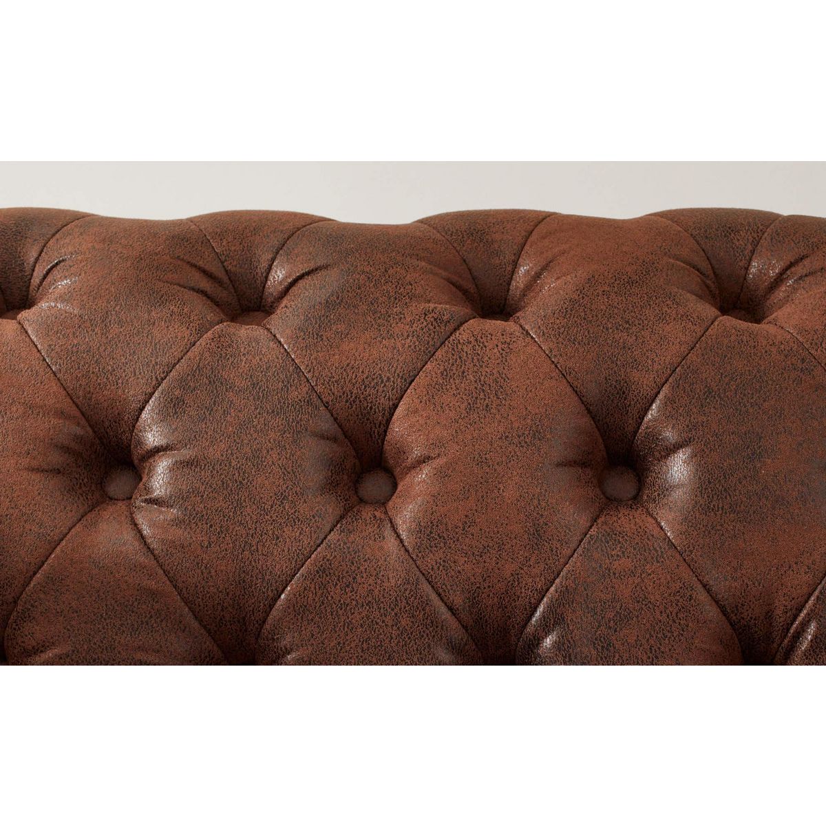 LISA DESIGN Winston - canapé 3 places chesterfield - style industriel