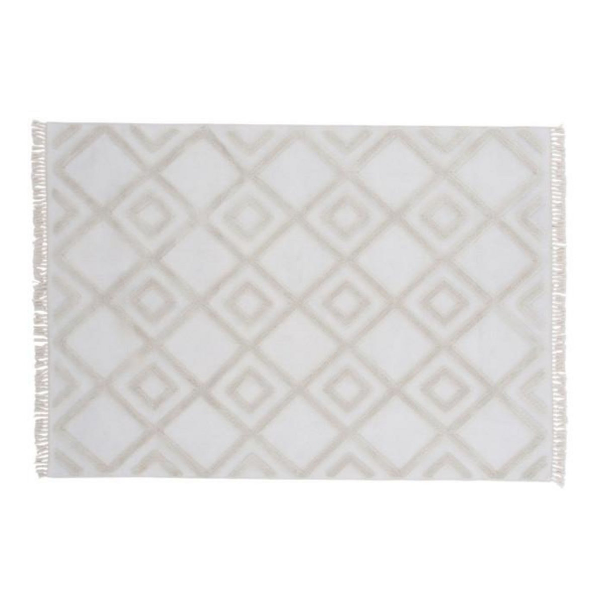 Paris Prix Tapis Design avec Franges  Towa  160x230cm Naturel